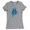 Maine Home State Women's T-Shirt-Athletic Heather-Allegiant Goods Co. Vintage Sports Apparel