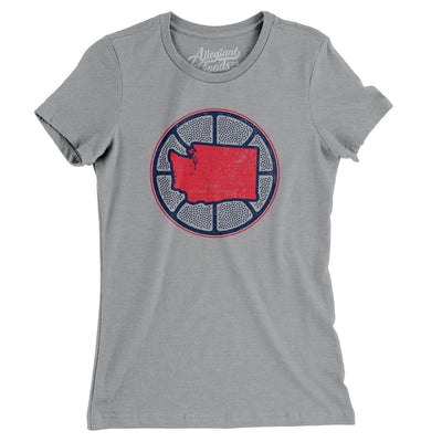 Washington Basketball Women's T-Shirt-Athletic Heather-Allegiant Goods Co. Vintage Sports Apparel