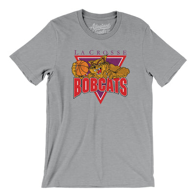 La Crosse Bobcats Basketball Men/Unisex T-Shirt-Athletic Heather-Allegiant Goods Co. Vintage Sports Apparel