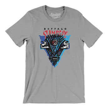Buffalo Stampede Roller Hockey Men/Unisex T-Shirt-Athletic Heather-Allegiant Goods Co. Vintage Sports Apparel