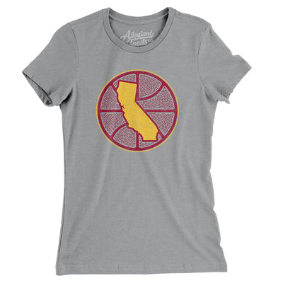 California Basketball Women's T-Shirt-Athletic Heather-Allegiant Goods Co. Vintage Sports Apparel