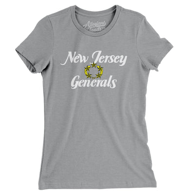 New Jersey Generals Football Women's T-Shirt-Athletic Heather-Allegiant Goods Co. Vintage Sports Apparel