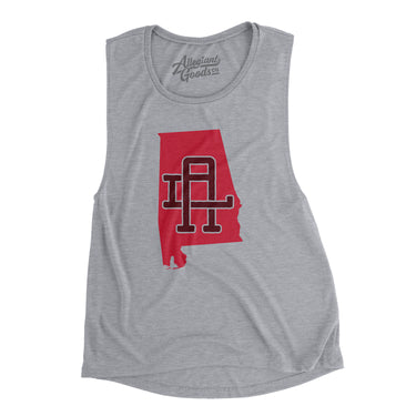 Alabama Home State Map Women's Flowey Scoopneck Muscle Tank-Allegiant Goods Co. Vintage Sports Apparel