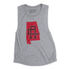 Alabama Home State Map Women's Flowey Scoopneck Muscle Tank-Athletic Heather-Allegiant Goods Co. Vintage Sports Apparel