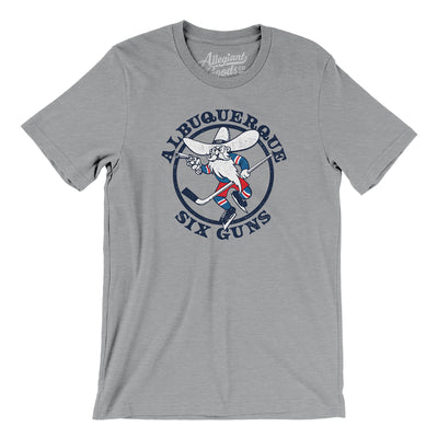 Albuquerque Six Guns Hockey Men/Unisex T-Shirt-Athletic Heather-Allegiant Goods Co. Vintage Sports Apparel