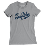 Buffalo Blues Baseball Women's T-Shirt-Allegiant Goods Co. Vintage Sports Apparel