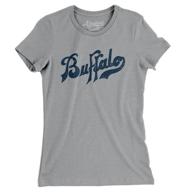 Buffalo Blues Baseball Women's T-Shirt-Allegiant Goods Co. Vintage Sports Apparel