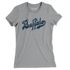 Buffalo Blues Baseball Women's T-Shirt-Athletic Heather-Allegiant Goods Co. Vintage Sports Apparel