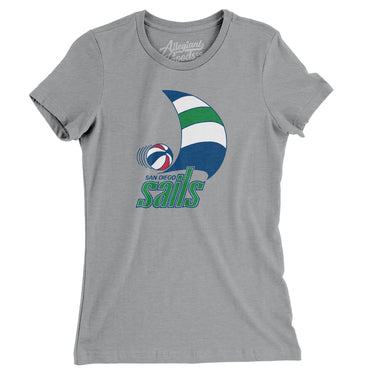 San Diego Sails Basketball Women's T-Shirt-Allegiant Goods Co. Vintage Sports Apparel