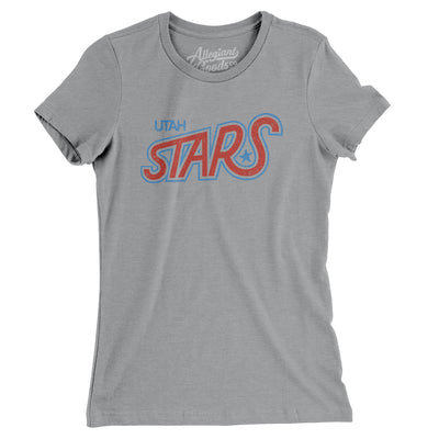 Utah Stars Basketball Women's T-Shirt-Athletic Heather-Allegiant Goods Co. Vintage Sports Apparel