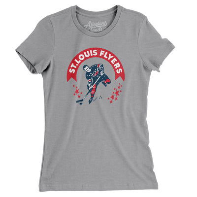 St Louis Flyers Hockey Women's T-Shirt-Athletic Heather-Allegiant Goods Co. Vintage Sports Apparel
