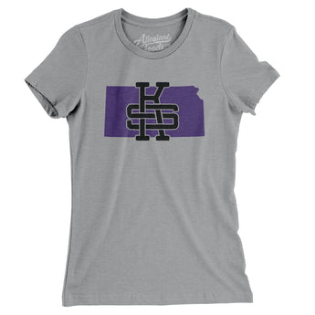 Kansas Home State Women's T-Shirt-Allegiant Goods Co. Vintage Sports Apparel