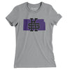 Kansas Home State Women's T-Shirt-Athletic Heather-Allegiant Goods Co. Vintage Sports Apparel