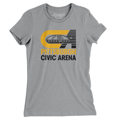 Pittsburgh Civic Arena Women's T-Shirt-Athletic Heather-Allegiant Goods Co. Vintage Sports Apparel