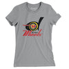 Detroit Wheels Football Women's T-Shirt-Athletic Heather-Allegiant Goods Co. Vintage Sports Apparel