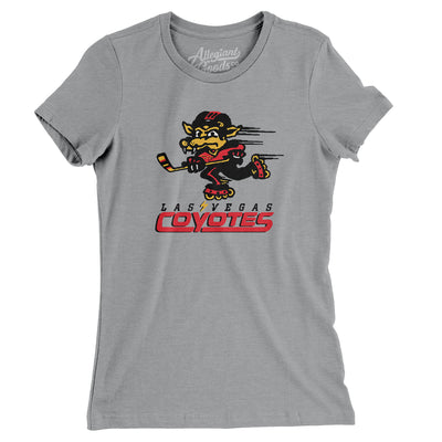 Las Vegas Coyotes Roller Hockey Women's T-Shirt-Athletic Heather-Allegiant Goods Co. Vintage Sports Apparel