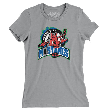 Motor City Mustangs Roller Hockey Women's T-Shirt-Allegiant Goods Co. Vintage Sports Apparel