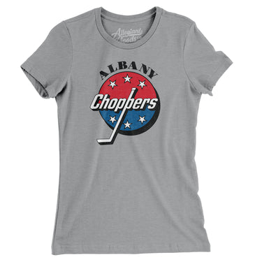 Albany Choppers Hockey Women's T-Shirt-Allegiant Goods Co. Vintage Sports Apparel