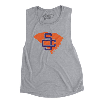 South Carolina Home State Women's Flowey Scoopneck Muscle Tank-Allegiant Goods Co. Vintage Sports Apparel