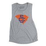 South Carolina Home State Women's Flowey Scoopneck Muscle Tank-Athletic Heather-Allegiant Goods Co. Vintage Sports Apparel
