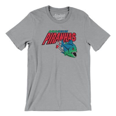 Anaheim Piranhas Arena Football Men/Unisex T-Shirt-Athletic Heather-Allegiant Goods Co. Vintage Sports Apparel
