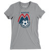 Boston Minutemen Soccer Women's T-Shirt-Athletic Heather-Allegiant Goods Co. Vintage Sports Apparel
