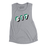 Boston 617 Area Code Women's Flowey Scoopneck Muscle Tank-Allegiant Goods Co. Vintage Sports Apparel