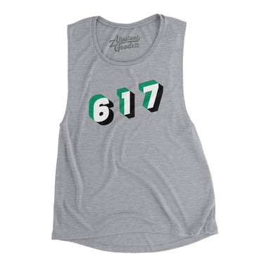Boston 617 Area Code Women's Flowey Scoopneck Muscle Tank-Allegiant Goods Co. Vintage Sports Apparel