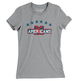 New York Americans Hockey Women's T-Shirt-Allegiant Goods Co. Vintage Sports Apparel
