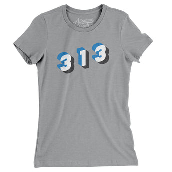 Detroit 313 Area Code Women's T-Shirt-Allegiant Goods Co. Vintage Sports Apparel