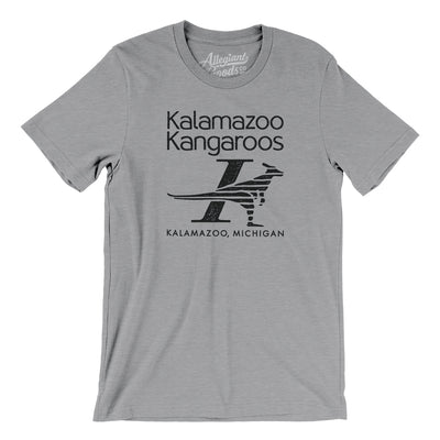 Kalamazoo Kangaroos Soccer Men/Unisex T-Shirt-Athletic Heather-Allegiant Goods Co. Vintage Sports Apparel