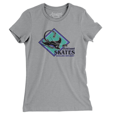Oakland Skates Roller Hockey Women's T-Shirt-Athletic Heather-Allegiant Goods Co. Vintage Sports Apparel