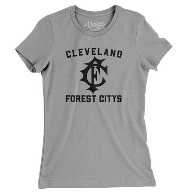 Cleveland Forest Citys Baseball Women's T-Shirt-Athletic Heather-Allegiant Goods Co. Vintage Sports Apparel