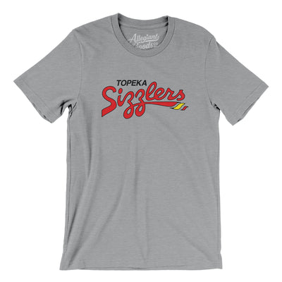Topeka Sizzlers Basketball Men/Unisex T-Shirt-Athletic Heather-Allegiant Goods Co. Vintage Sports Apparel