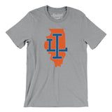 Illinois Home State Men/Unisex T-Shirt-Athletic Heather-Allegiant Goods Co. Vintage Sports Apparel