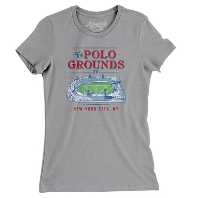 Polo Grounds Stadium Women's T-Shirt-Athletic Heather-Allegiant Goods Co. Vintage Sports Apparel