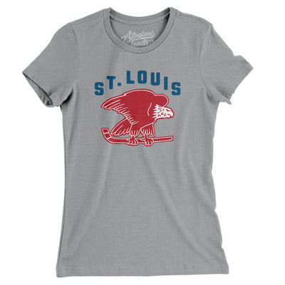St. Louis Eagles Hockey Women's T-Shirt-Athletic Heather-Allegiant Goods Co. Vintage Sports Apparel