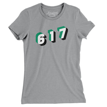 Boston 617 Area Code Women's T-Shirt-Allegiant Goods Co. Vintage Sports Apparel