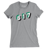 Boston 617 Area Code Women's T-Shirt-Allegiant Goods Co. Vintage Sports Apparel