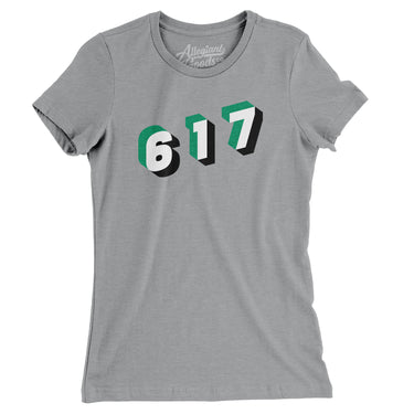 Boston 617 Area Code Women's T-Shirt-Allegiant Goods Co. Vintage Sports Apparel