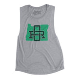 Oregon Home State Women's Flowey Scoopneck Muscle Tank-Allegiant Goods Co. Vintage Sports Apparel