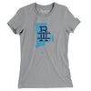 Rhode Island Home State Women's T-Shirt-Athletic Heather-Allegiant Goods Co. Vintage Sports Apparel