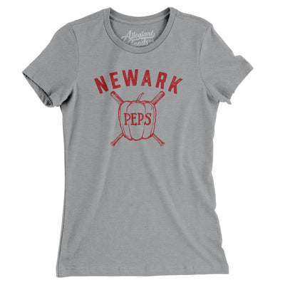 Newark Peps Baseball Women's T-Shirt-Athletic Heather-Allegiant Goods Co. Vintage Sports Apparel