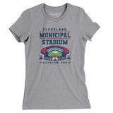 Cleveland Municipal Stadium Women's T-Shirt-Allegiant Goods Co. Vintage Sports Apparel