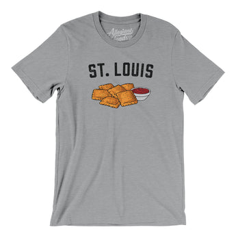 St. Louis Toasted Ravioli Men/Unisex T-Shirt-Athletic Heather-Allegiant Goods Co. Vintage Sports Apparel