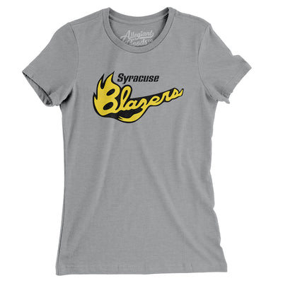 Syracuse Blazers Hockey Women's T-Shirt-Athletic Heather-Allegiant Goods Co. Vintage Sports Apparel