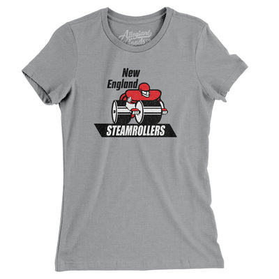 New England Steamrollers Football Women's T-Shirt-Athletic Heather-Allegiant Goods Co. Vintage Sports Apparel