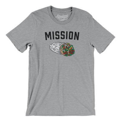 Mission Burrito Men/Unisex T-Shirt-Athletic Heather-Allegiant Goods Co. Vintage Sports Apparel