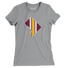 Washington D.C. Helmet Stripes Women's T-Shirt-Athletic Heather-Allegiant Goods Co. Vintage Sports Apparel