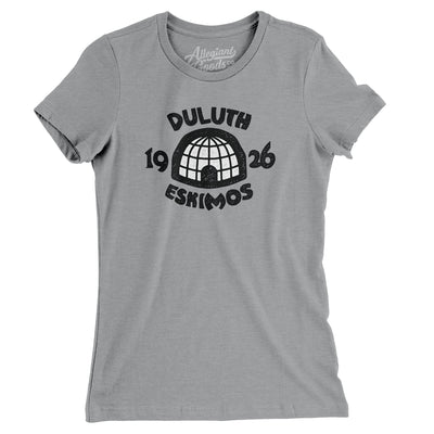 Duluth Eskimos Football Women's T-Shirt-Athletic Heather-Allegiant Goods Co. Vintage Sports Apparel